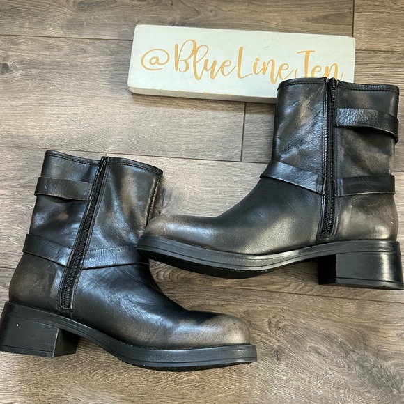 Steve Madden Distressed Brixton Moto Combat Boots NWOT - Picture 2 of 9